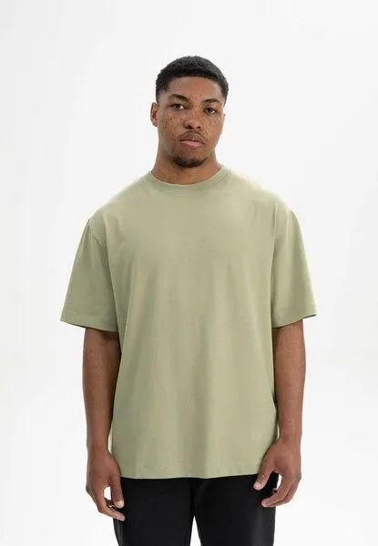 MELA MELA Oversized T-Shirt schwer Style BHAJAN aus 100% Bio-Baumwolle, Tea leaf, – Produktbild 1 von 4