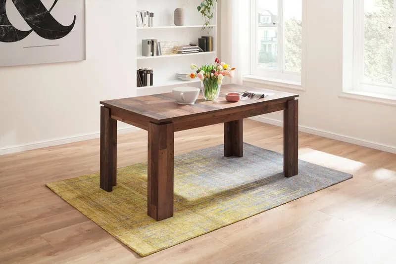 Home affaire Esstisch Tanum, Ausziehbarer Esszimmertisch 160-200 cm - Maße (B/T/H) 160/90/77 cm, Beige, – Produktbild 2 von 5