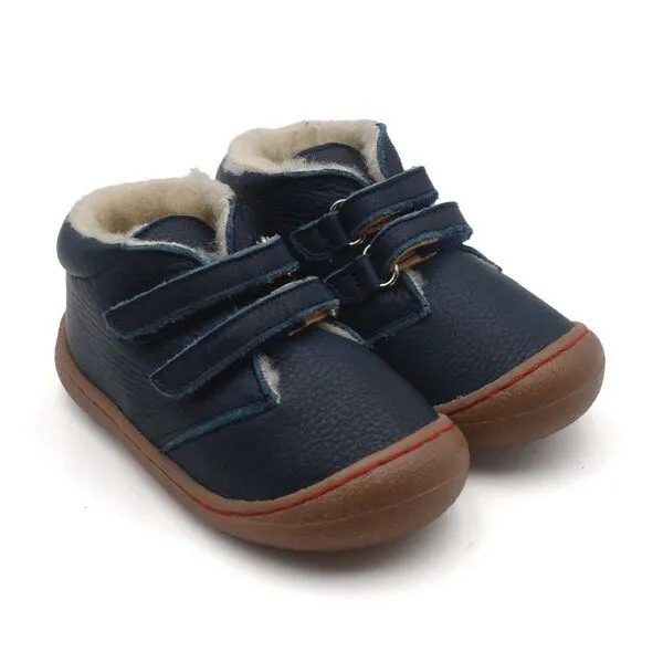 Pololo Pololo Lauflern-Winterschuh "Nino" mit weichem Wollfutter (Bio), Blau, – Produktbild 1 von 3