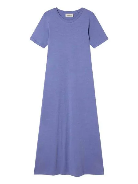 thinking mu thinking mu Langes Kleid - Hemp Oueme - aus Hanf & Bio-Baumwolle, Persian blue (blau), – Produktbild 1 von 1