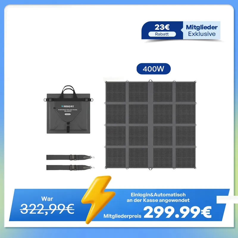 Renogy DE 400W tragbare Solardecke N-Typ Zelle – Produktbild 2 von 3