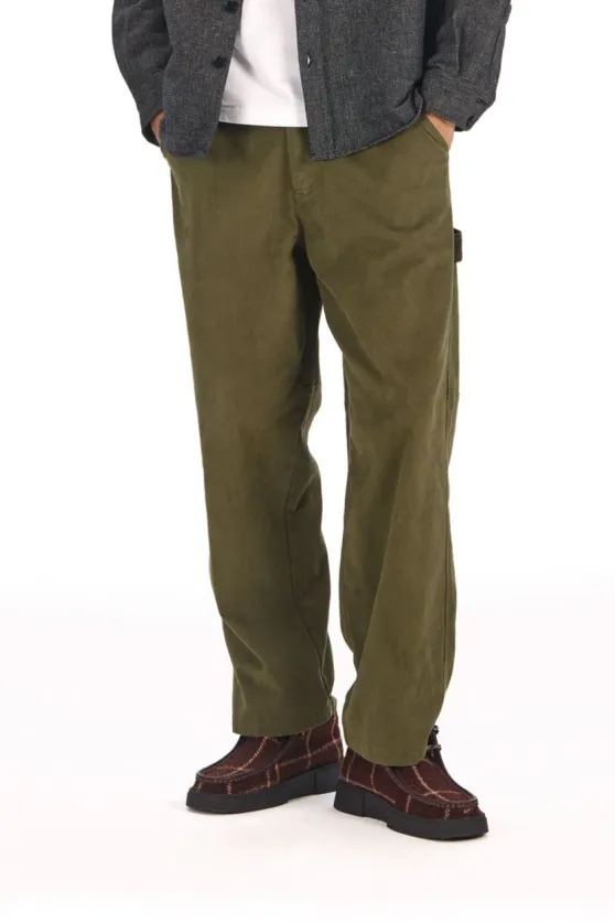 KOMODO KOMODO Herren vegan Hose Von Theo Carpenter In Khaki, Grün, – Produktbild 2 von 2