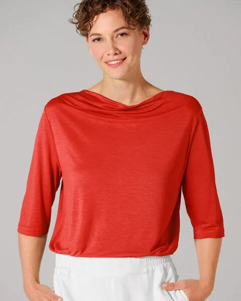 HempAge HempAge Wasserfallshirt 100% Lyocell (auf Hanf-Basis), Magna (rot), – Produktbild 1 von 4