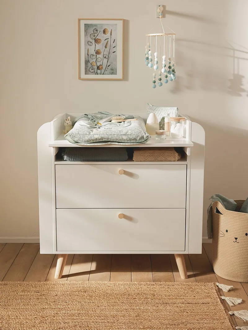 Vertbaudet Baby Wickelkommode KONFETTI, Weiß, – Produktbild 1 von 4