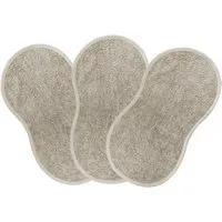 HANS NATUR Spucktuch für die Schulter Bio-Baumwolle Frottee 3er Set taupe Maße 43 x 22 cm – Produktbild 1 von 1
