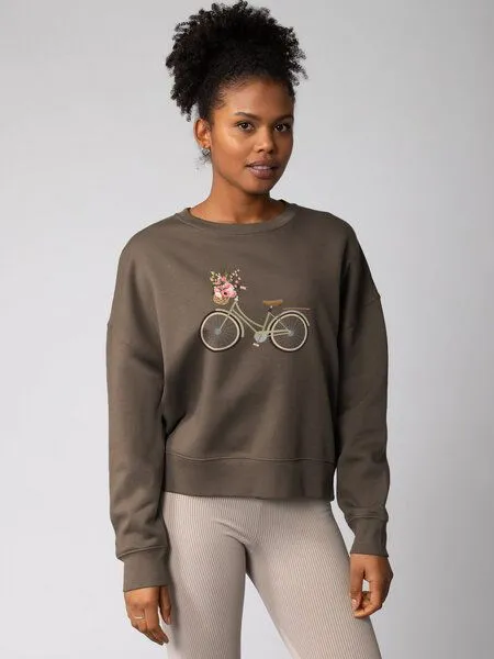 watapparel watapparel Sweatshirt Frauen Damenfahrrad, Mocha, – Produktbild 2 von 2