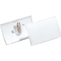 Durable DURABLE Namensschilder 'CLICK FOLD' aus PP mit Kombiklemme 54 x 90 mm, 25 Stk. – Produktbild 1 von 1