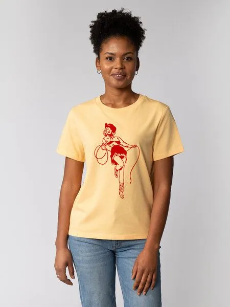 watapparel watapparel T-Shirt Frauen Cowgirl, Nispero, – Produktbild 1 von 4
