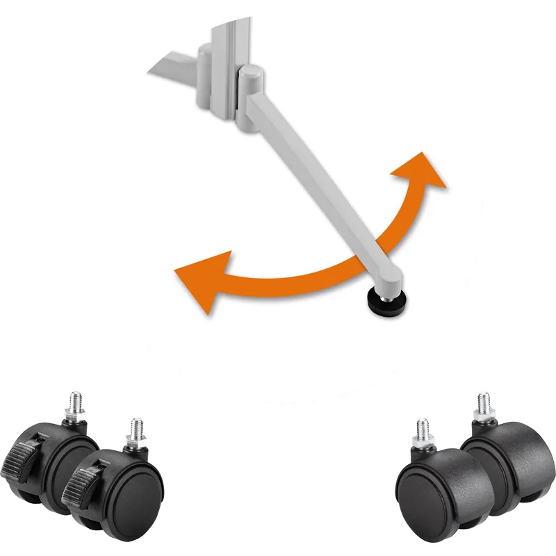magnetoplan magnetoplan Moderationswand klappbar mit Alu-Fuß, Filz blau – Produktbild 1 von 4