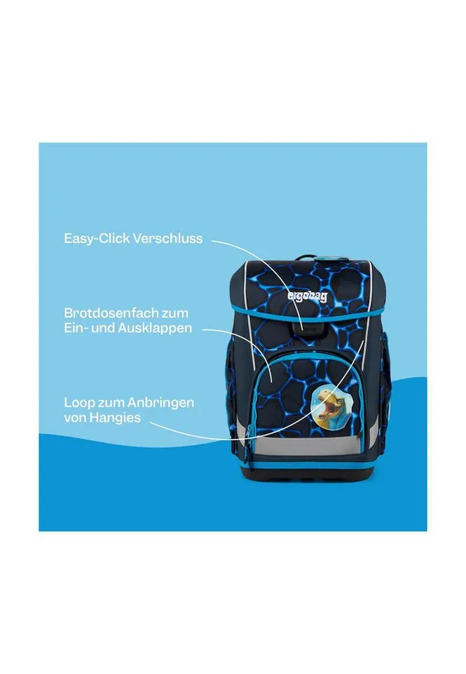 Ergobag Ergobag Schulranzen cubo light Bundle Set (5-tlg., 6-teiliges Set), wiegt nur 860g, Lila, – Produktbild 2 von 4