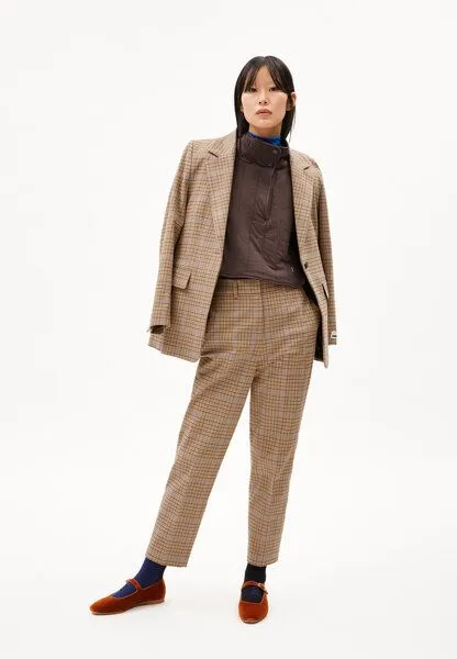 ARMEDANGELS ARMEDANGELS WARMAAR PATTERN - Damen Webhose aus Bio-Baumwoll Mix, Dry bark, – Produktbild 4 von 4