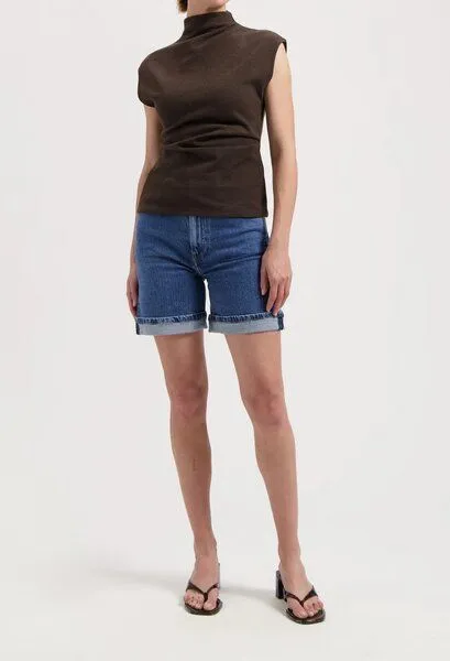 MUD Jeans MUD Jeans Luna Mid Short, Blau (stone vintage), – Produktbild 1 von 1