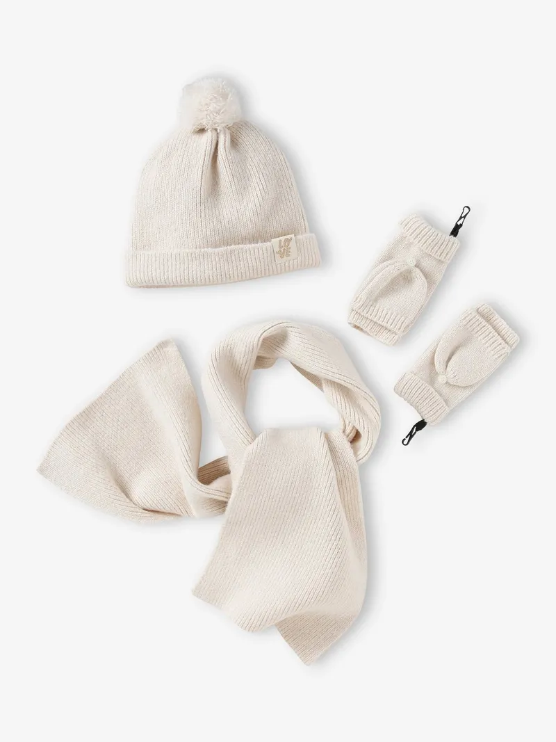 Vertbaudet Mädchen Set, Beige meliert, – Produktbild 3 von 4