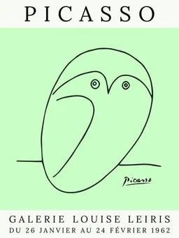 Photocircle Photocircle Poster / Leinwandbild - Picasso Eule – grün – Produktbild 1 von 1