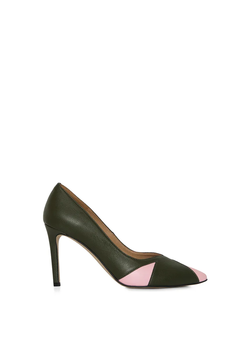 AGAZI AGAZI Damen vegan Pumps Ivo, Dunkelgrün, – Produktbild 2 von 2