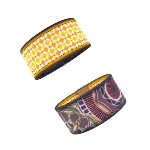 Seegarn Seegarn Wende-Armband 3cm, Mandala (beige) / grafisch (gelb), – Produktbild 1 von 1