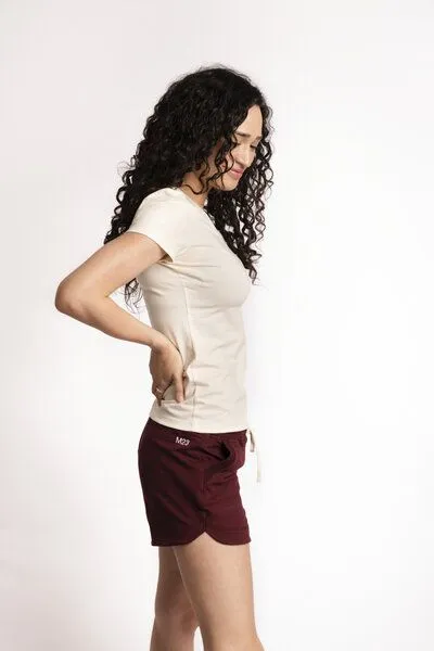 M23 M23 Damen Shorts aus Bio-Baumwolle, Modell "Chloé", Rot, – Produktbild 1 von 4