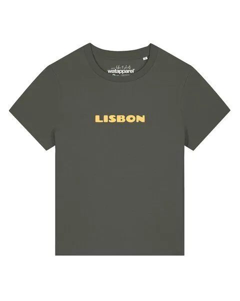 watapparel watapparel T-Shirt Frauen Lisbon Flora, Khaki, – Produktbild 1 von 3