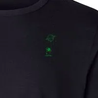 HANDGEDRUCKT HANDGEDRUCKT "Kosmokind" Männer Longsleeve, Black, – Produktbild 1 von 1