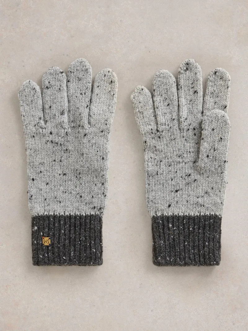 White Stuff Strickhandschuhe Albie - Einheitsgröße, Grau multi, – Produktbild 1 von 3