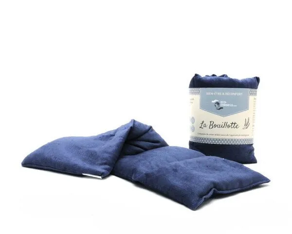Eco-Conseil Eco-Conseil Wärmekissen aus Bio-Baumwolle, Marineblau, – Produktbild 2 von 6