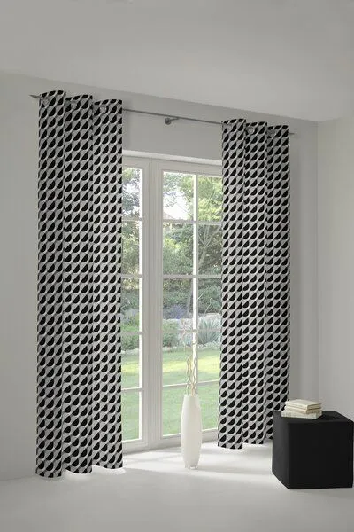 Nature by Adam Nature by Adam Vorhang aus 100% Bio-Baumwolle - Made in Germany - Circles, Grau, – Produktbild 7 von 7
