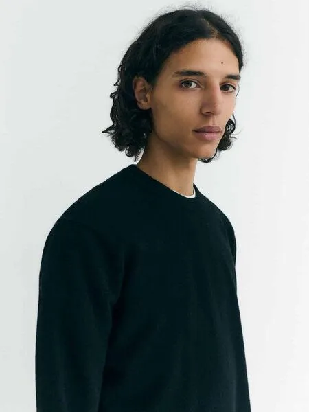 thinking mu thinking mu Herren Pullover - Lucien Knitted Sweater - aus Wolle, Black (schwarz), – Produktbild 3 von 3