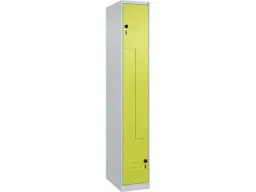 C+P C+P Z-Spind Classic PLUS, 2 Fächer, 1850x300x500mm, Lichtgrau/Clowngrün – Produktbild 1 von 1