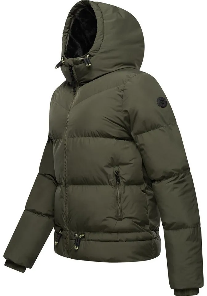 ragwear ragwear Steppjacke Briony Wasserdichte Damen Winterjacke mit Kapuze, Grün, – Produktbild 3 von 4