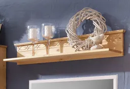 OTTO home Wandregal Indra Regal mit einer dekorativen Fräsung, 120cm breit, aus massiver Kiefer, 120 cm breit – Produktbild 1 von 1
