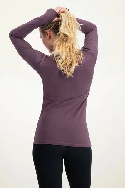 Urban Goddess Urban Goddess Namaste Core Yoga-Longsleeve, Berry (lila), – Produktbild 3 von 4