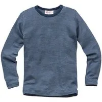 People Wear Organic People Wear Organic Wolle Seide Langarm Shirt, rosa geringelt/ blau geringelt – Produktbild 1 von 1
