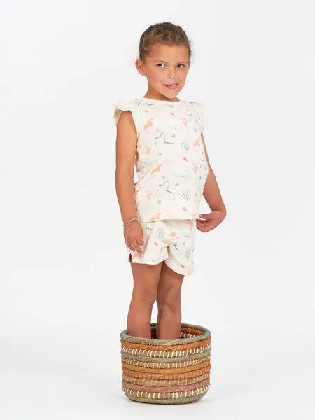 Sense Organics sense-organics Sense Organics Kinder Sommer Short Pyjama 2-Teiler, Natur-sea life, – Produktbild 2 von 4