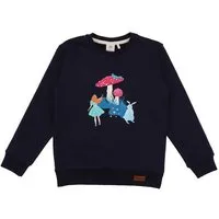 Walkiddy Baby Sweatshirt GOTS zertifiziert, Bio-Baumwolle, dunkelblau, „Wonderland“, Frontmotiv, weich & bequem – Walkiddy – Produktbild 1 von 1