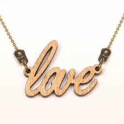 all the things we like all the things we like Kette mit Holzanhänger Love – Produktbild 1 von 1