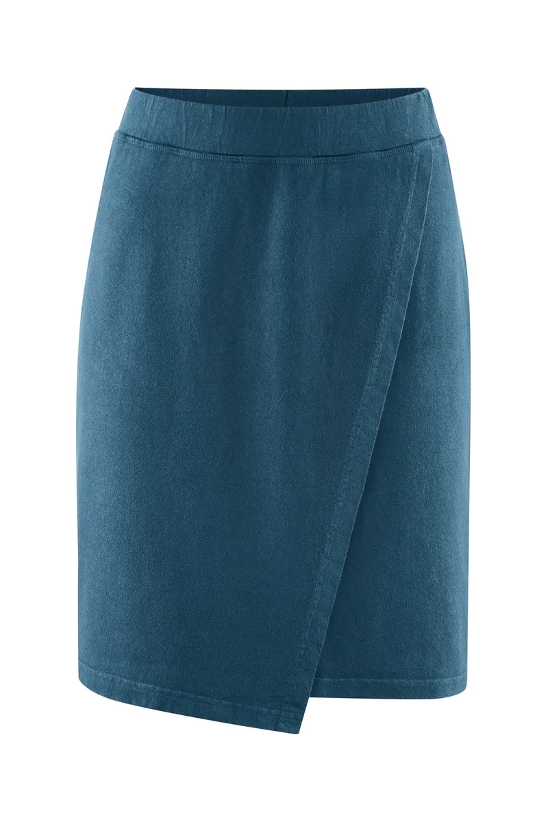 HempAge Hempage Damen vegan Wickelrock Reef In Blaugrün, Blau, – Produktbild 1 von 2