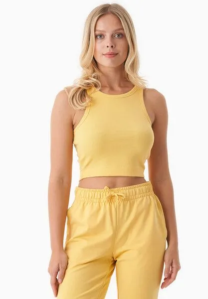ORGANICATION ORGANICATION SONNIA | Cropped Rib Top aus Bio-Baumwolle, Saffron, – Produktbild 1 von 4