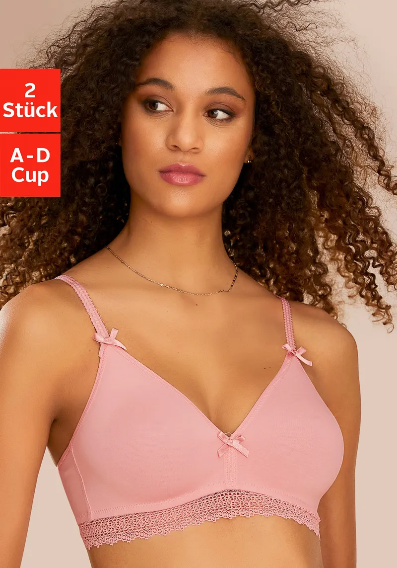 petite fleur by Lascana Bralette-BH rose+weiß, Rose+weiß, – Produktbild 2 von 2