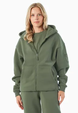 ORGANICATION ORGANICATION Herren vegan Hoodie Full Zip Jenna Olive – Produktbild 1 von 1