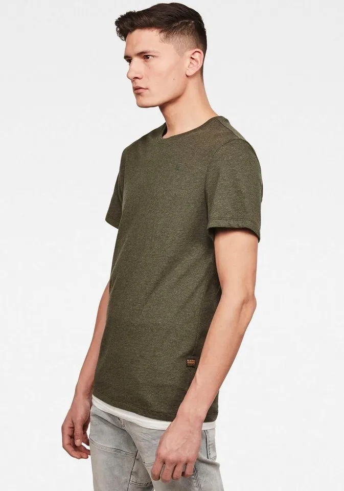G-Star G-Star T-Shirt Base-S T-Shirt mit kleinem Logo-Detail, Grün, – Produktbild 1 von 5
