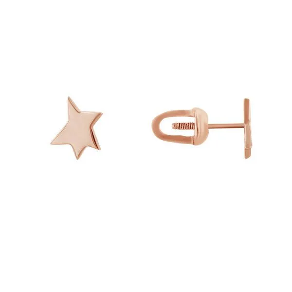Eppi Eppi Ohrstecker aus Gold in Sternform Der Kleine Prinz, Rosa, – Produktbild 3 von 4