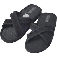 Les Tôngs Les Tôngs Juncus-X Dark Offene Zimtlatschen vegane &Gesunde Zimtsohle Flip Flops, Schwarz, – Produktbild 1 von 1
