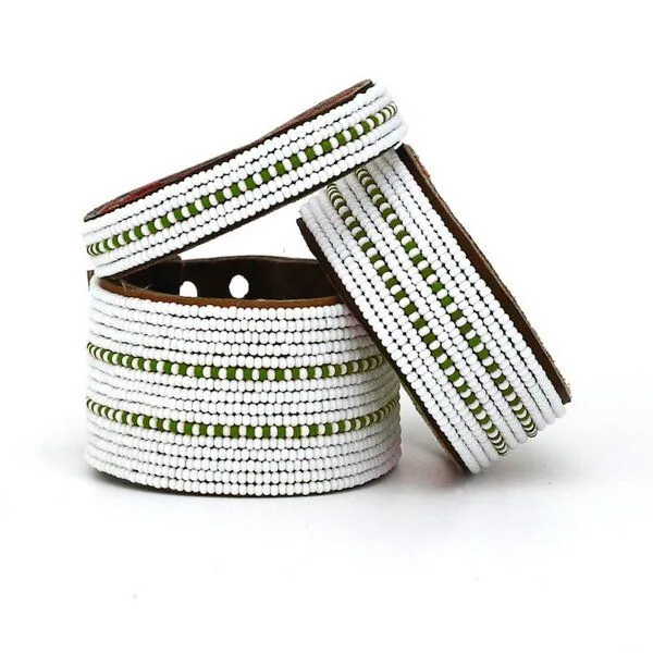 Swahili Coast Swahili Coast Perlenarmband & Armreif - DASHES, Olive (grün), – Produktbild 1 von 2