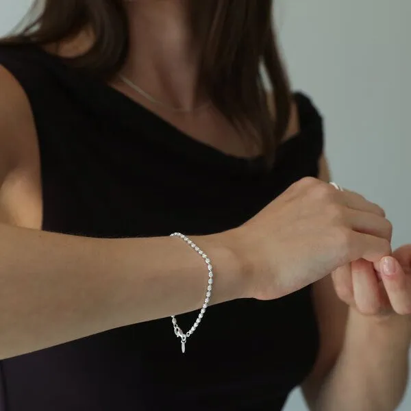 BELLYBIRD Jewellery BELLYBIRD Jewellery Armband - Glitzerkette, 925 Sterlingsilber, vergoldet, Silber, – Produktbild 2 von 4
