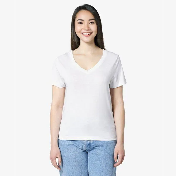 YTWOO YTWOO Damen V-Neck T-Shirt, Weiß, – Produktbild 1 von 3