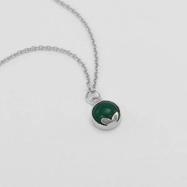 Eppi Eppi Goldkette mit Onyx-Cabochon Anhänger Azalea, Rosa, – Produktbild 4 von 4