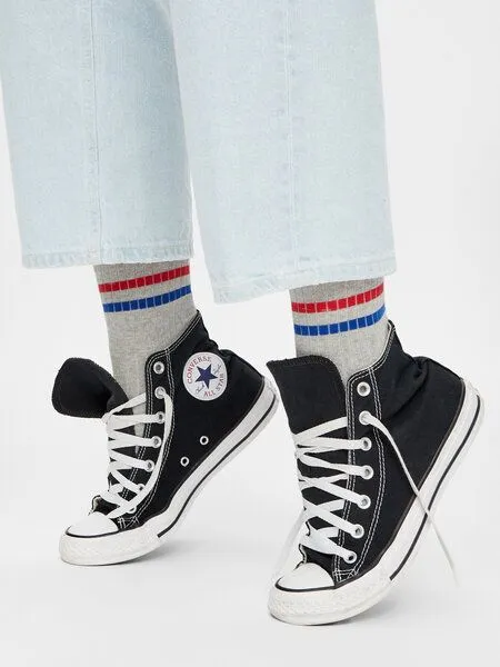 Natural Vibes Natural Vibes Socken Originals | Bio GOTS | Tennissocken | Gerippte Socken | Herren Damen Socken, Grau, – Produktbild 2 von 3