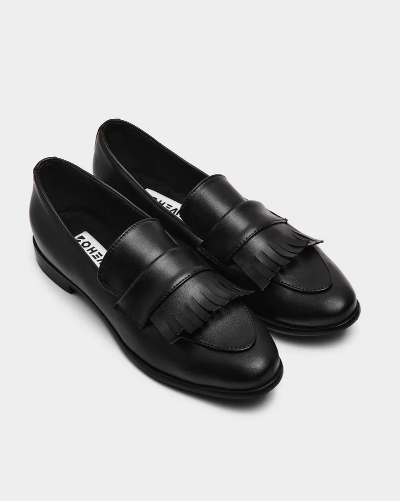 BOHEMA BOHEMA Damen vegan Loafer Penny Schwarz, Schwarz, – Produktbild 2 von 2