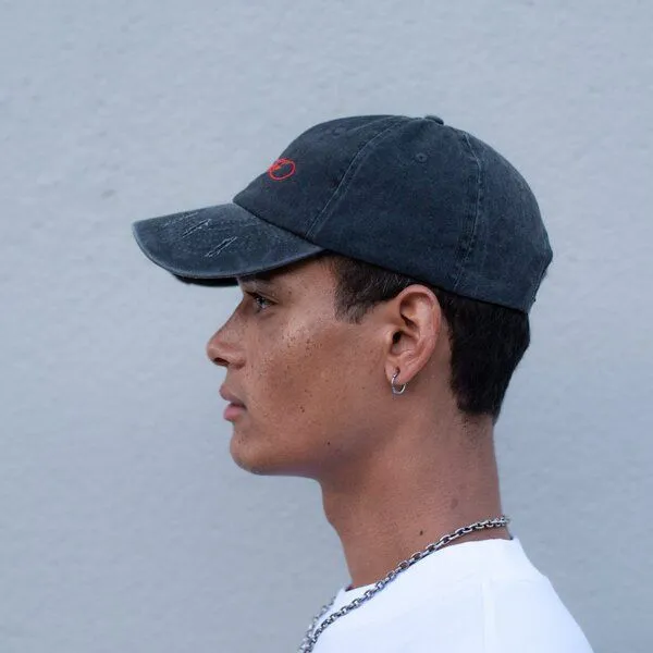 hey hey studios hey hey studios Unisex Cap „Script“ handveredelt aus Bio-Baumwolle, Schwarz, – Produktbild 4 von 4