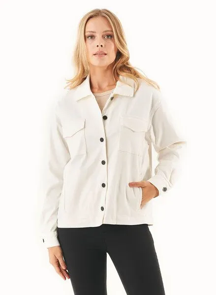 ORGANICATION ORGANICATION Jacke aus TENCEL Lyocell und Bio-Baumwolle, Weiß(off white), – Produktbild 1 von 4